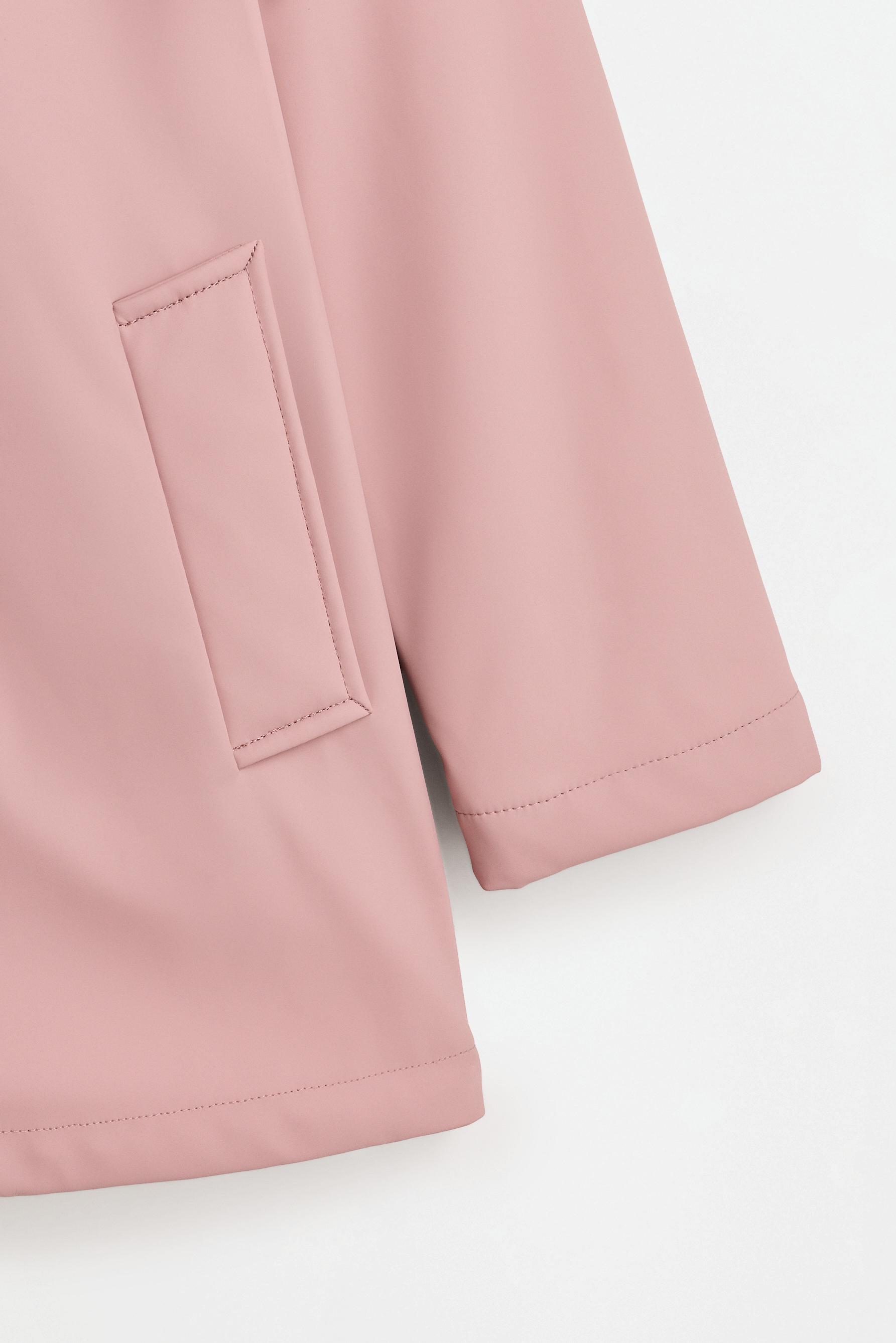 Long lightweight rubberized parka — PINK