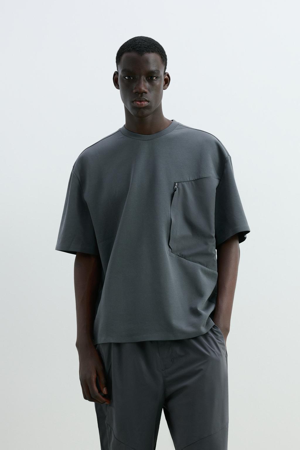 T-shirt with zip pocket