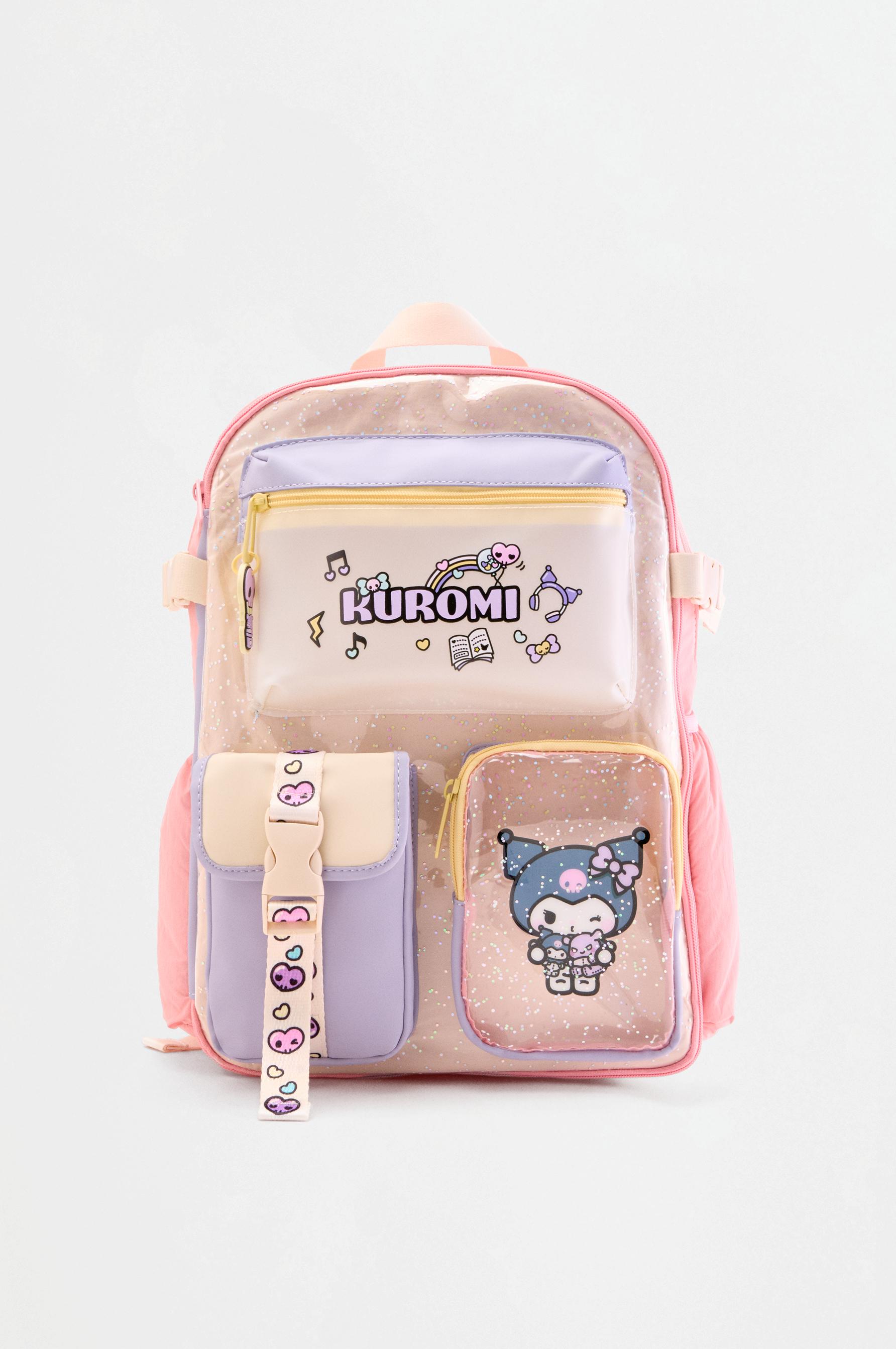 Kuromi Multi-Pocket Backpack ©SANRIO — ECRU