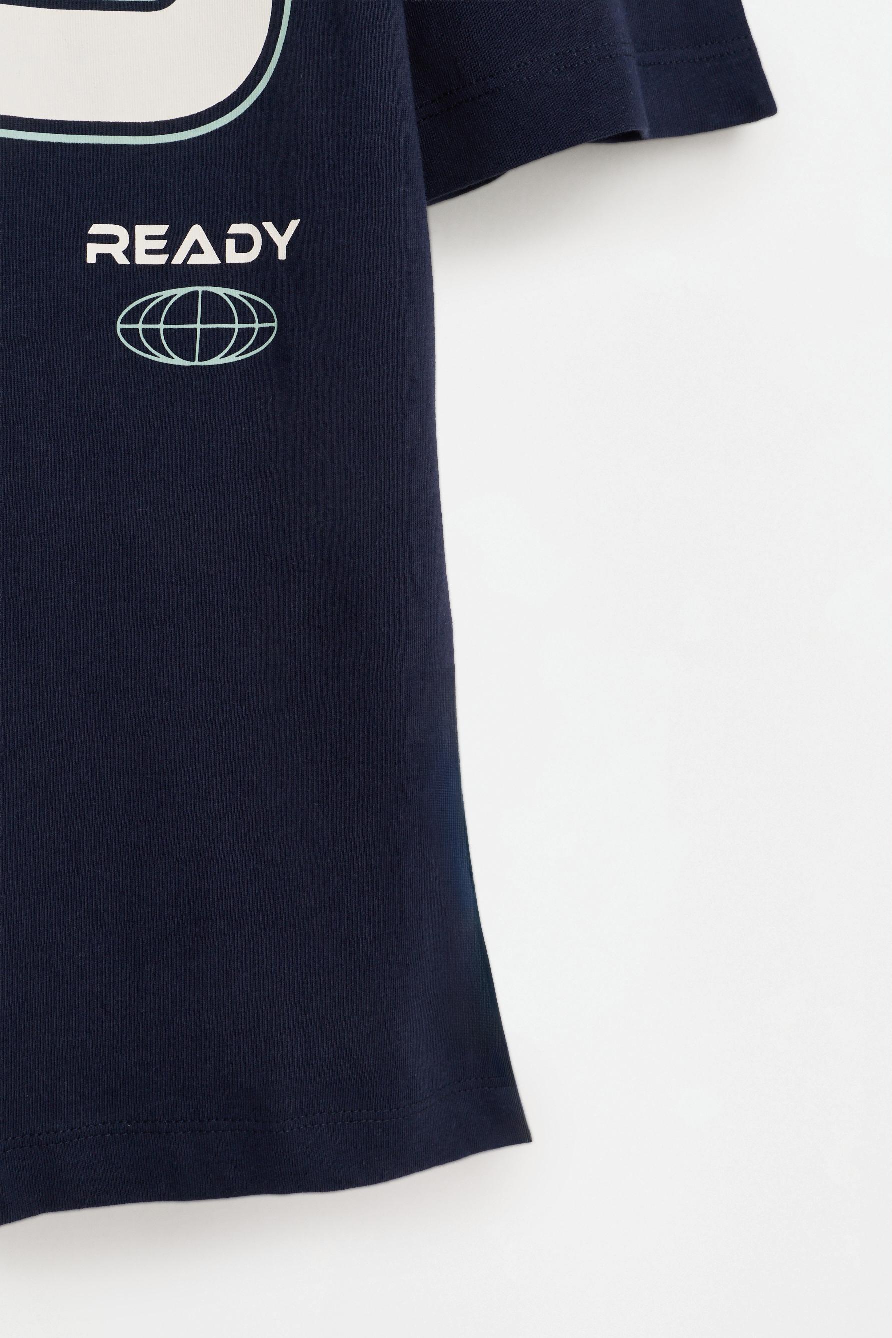 Printed T-shirt — NAVY