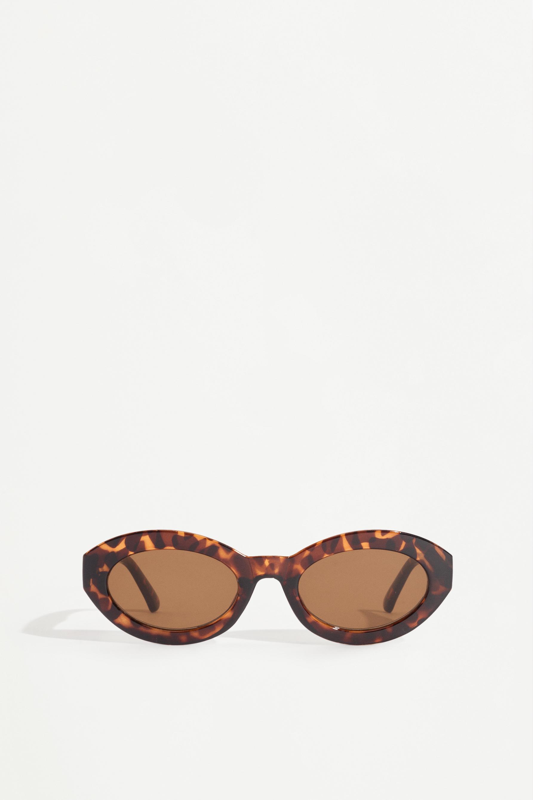 Tortoiseshell cateye glasses — BLACK-BROWN