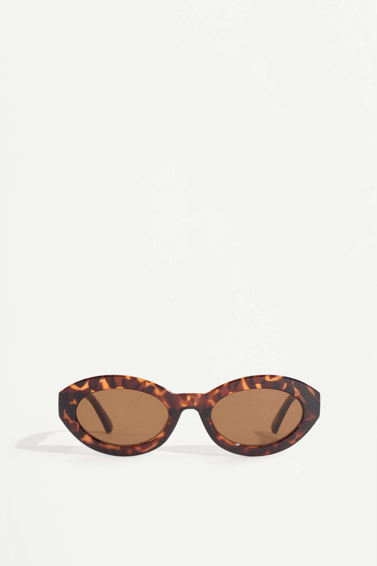 Tortoiseshell cateye glasses — BLACK-BROWN