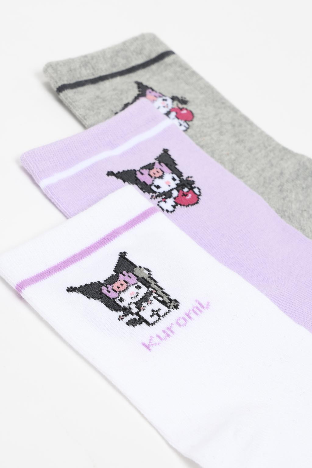 3-pack of Kuromi Hello Kitty ©SANRIO socks