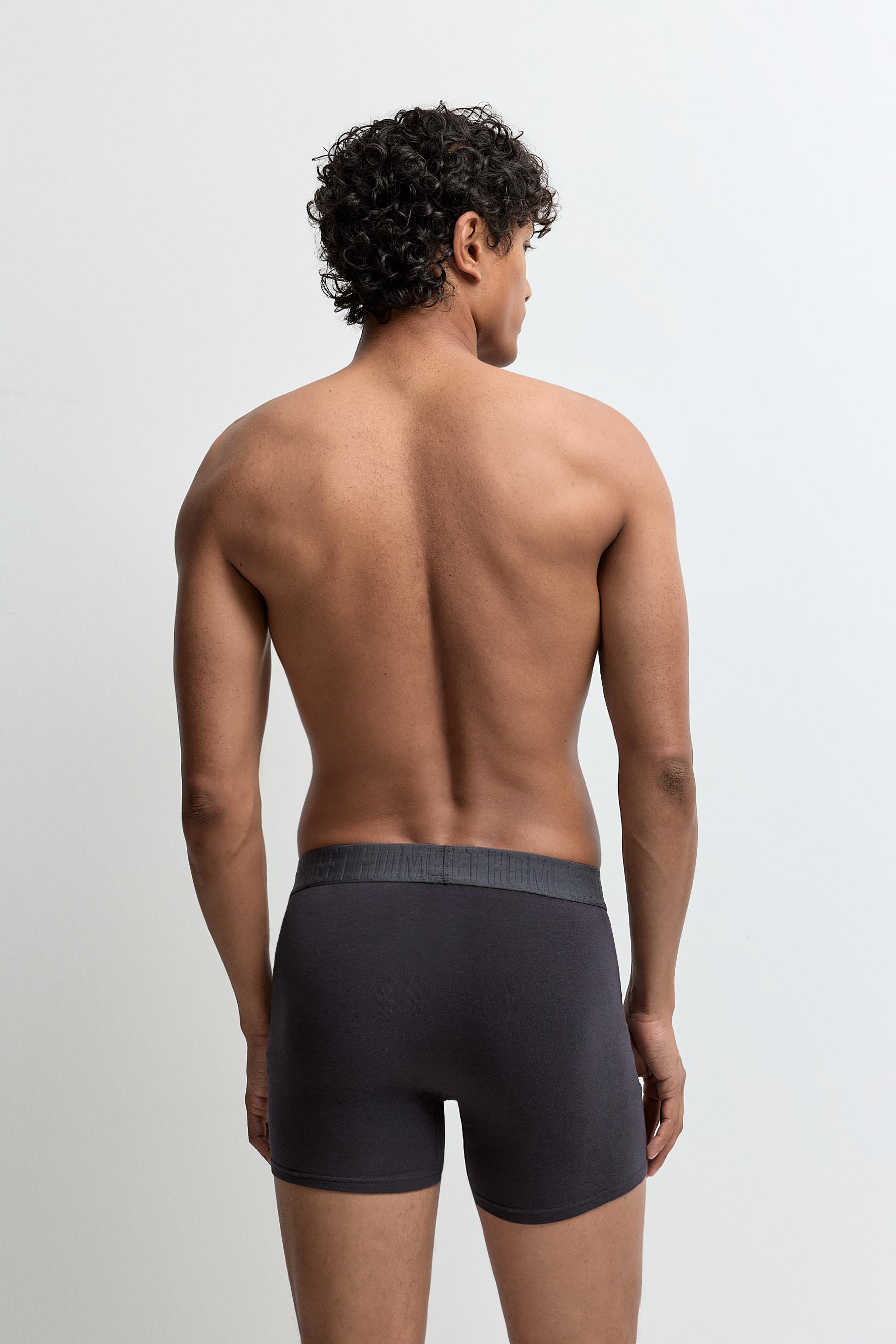 5-pack of long plain boxers — MAROON