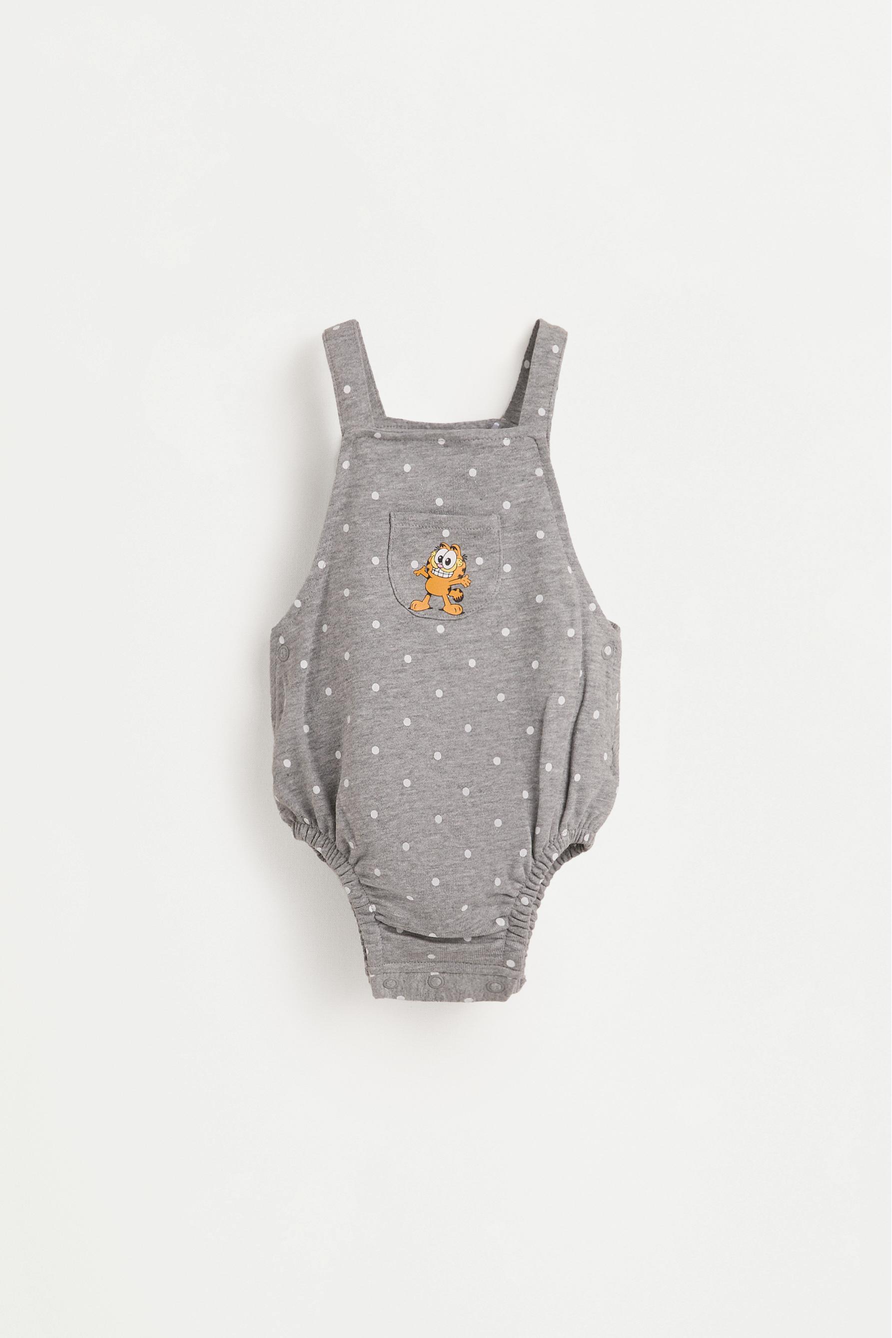 Garfield ©Nickelodeon T-shirt and overall set — GREY MARL