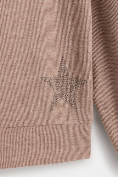 Shimmery bias cut zip hoodie — LIGHT CAMEL 3