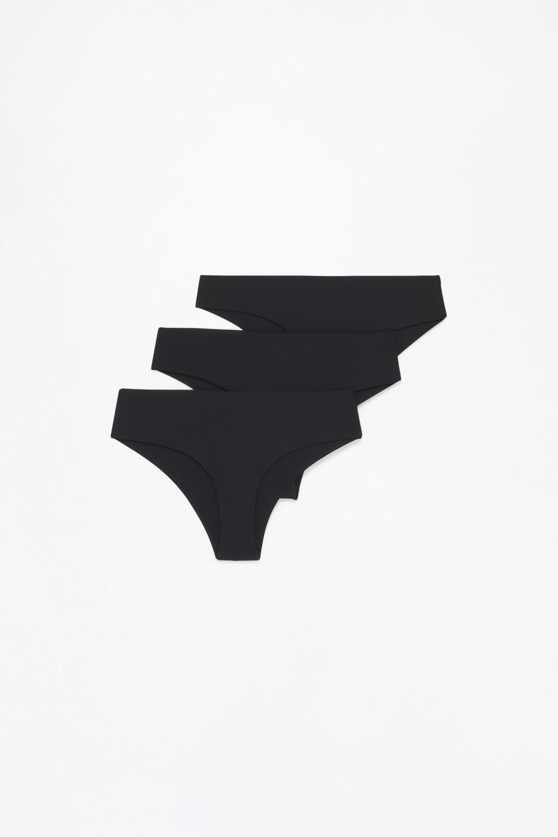 3-Pack of microfibre hipster briefs — BLACK