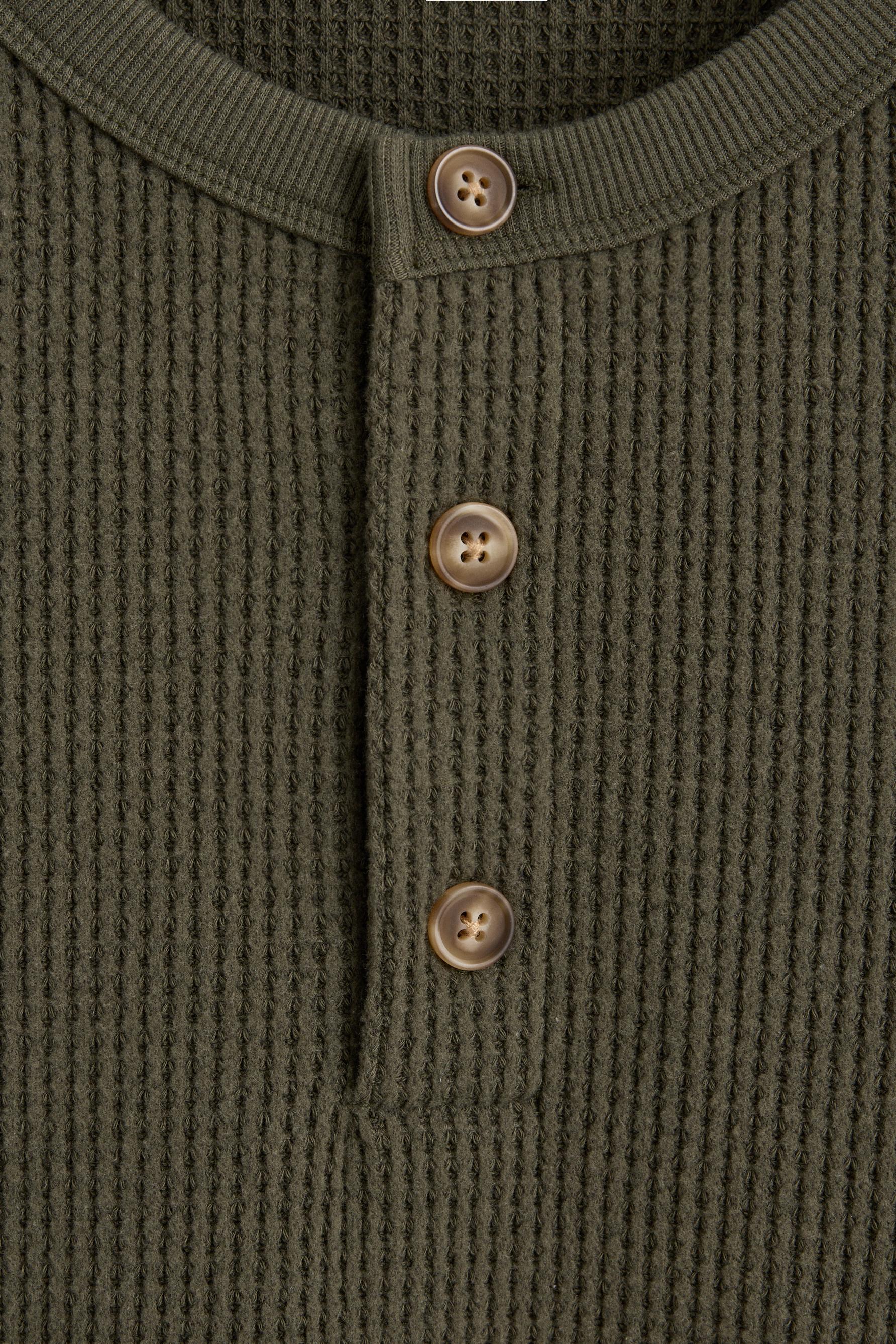 Textured henley T-shirt - | LEFTIES Turkey