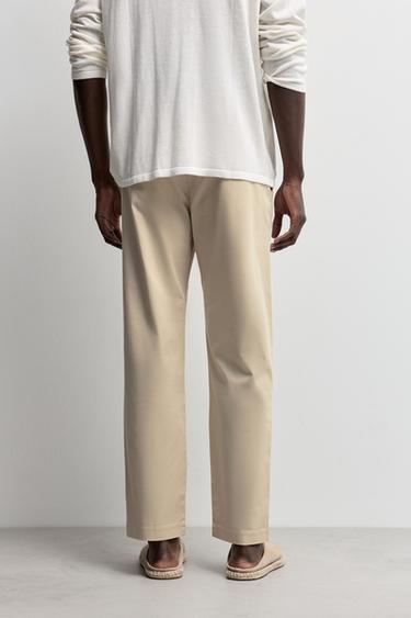 Slim fit chino trousers — BEIGE 4
