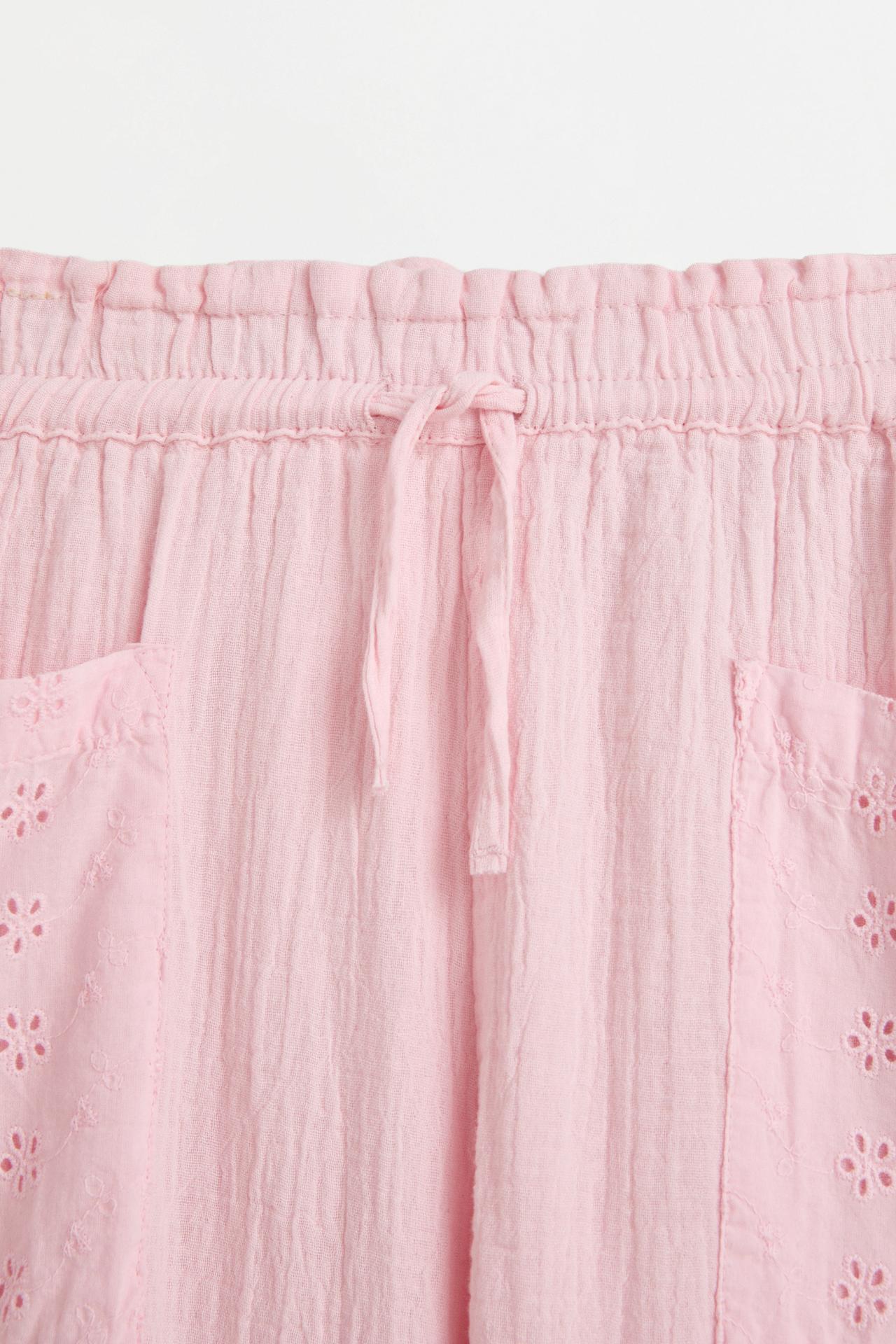Swiss embroidery culottes — PINK
