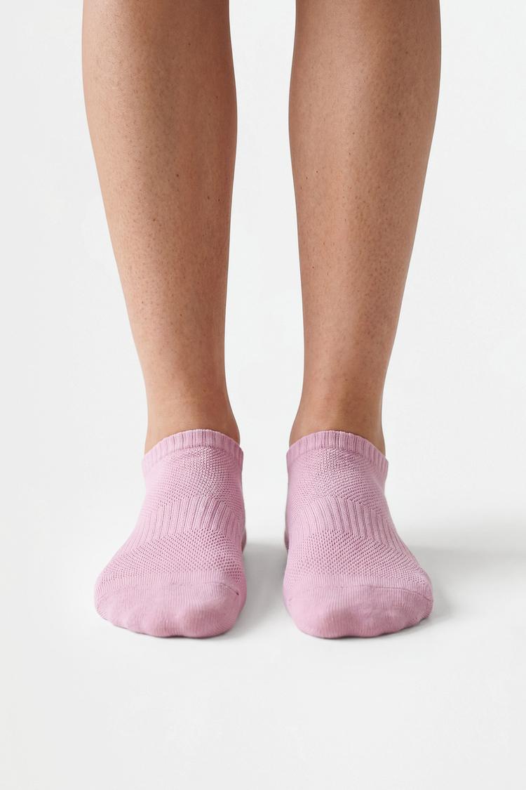 Sports ankle socks (5-pack) — MAUVE PINK