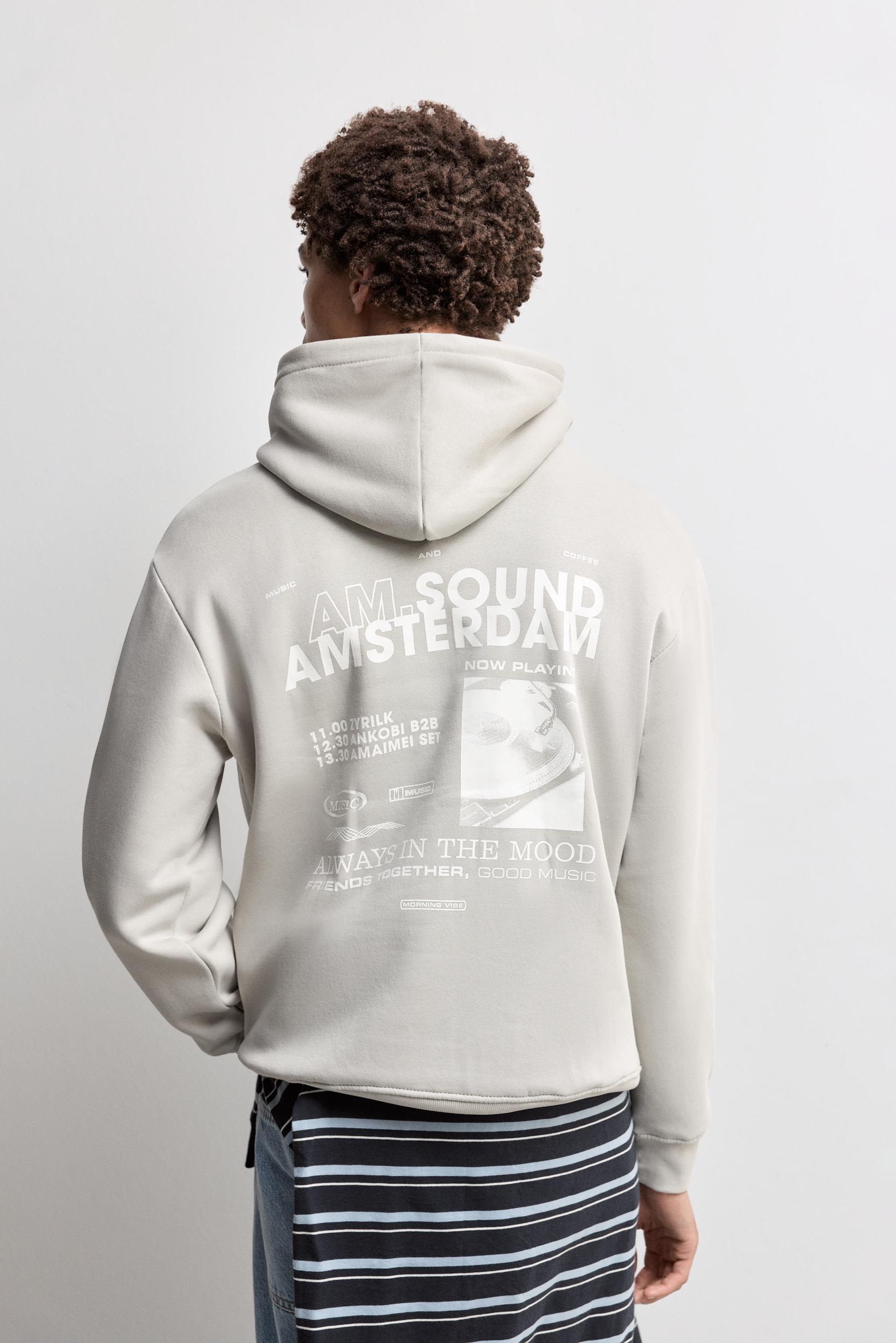 Printed sweatshirt — PALE GREY