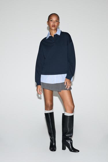 Double-effect sweatshirt — DARK NAVY 3