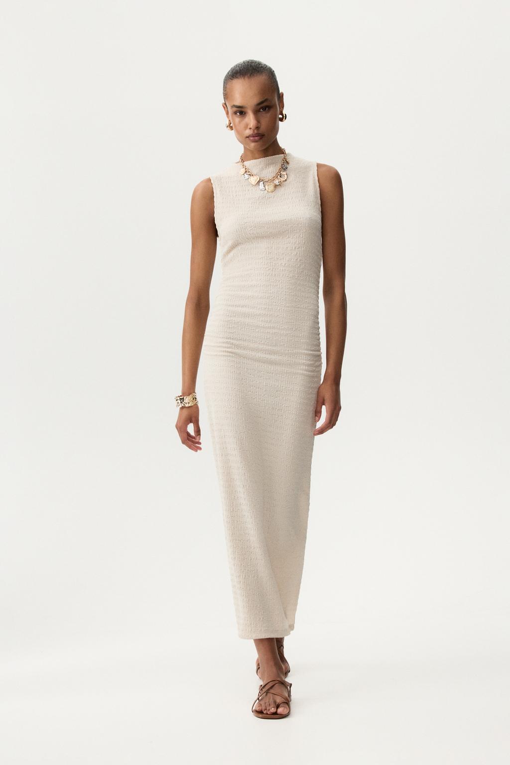 Textured midi dress