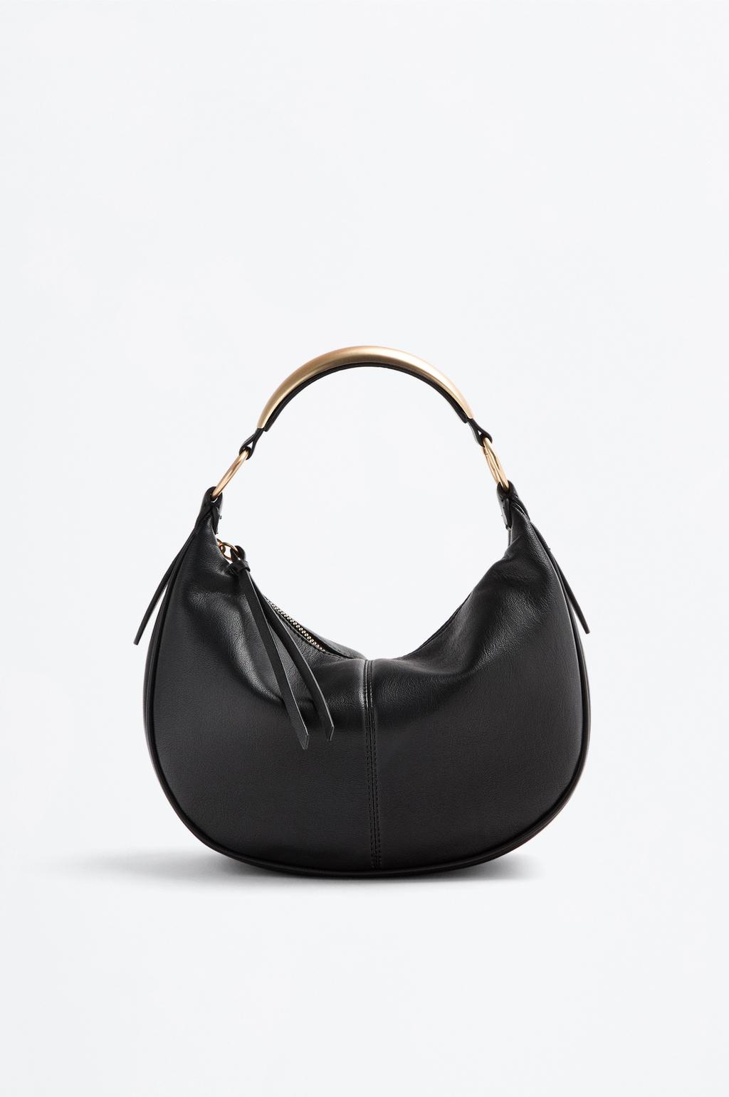 Metal shoulder strap crossbody bag