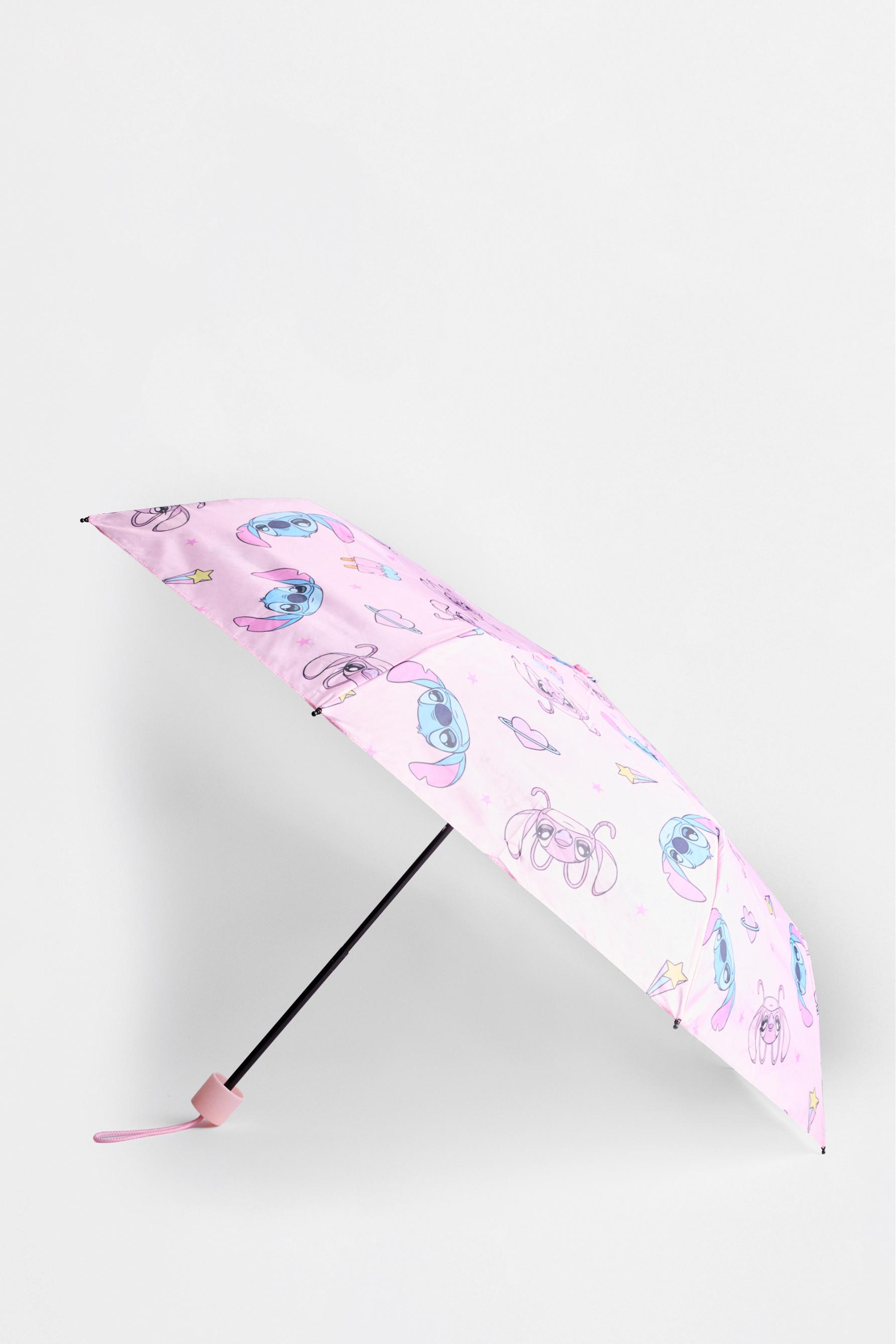 Stitch & Angel ©Disney folding umbrella — PINKISH WHITE