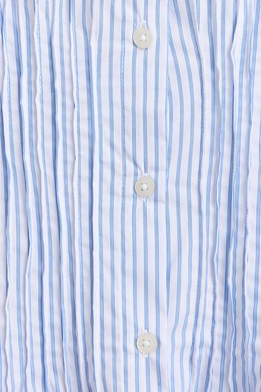 Poplin shirt with gathering — STRIPED 2