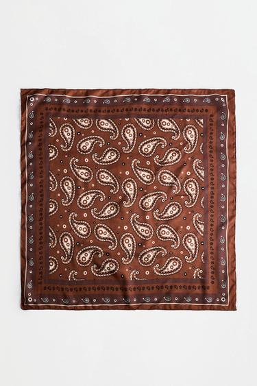 Paisley print scarf — BROWN 3