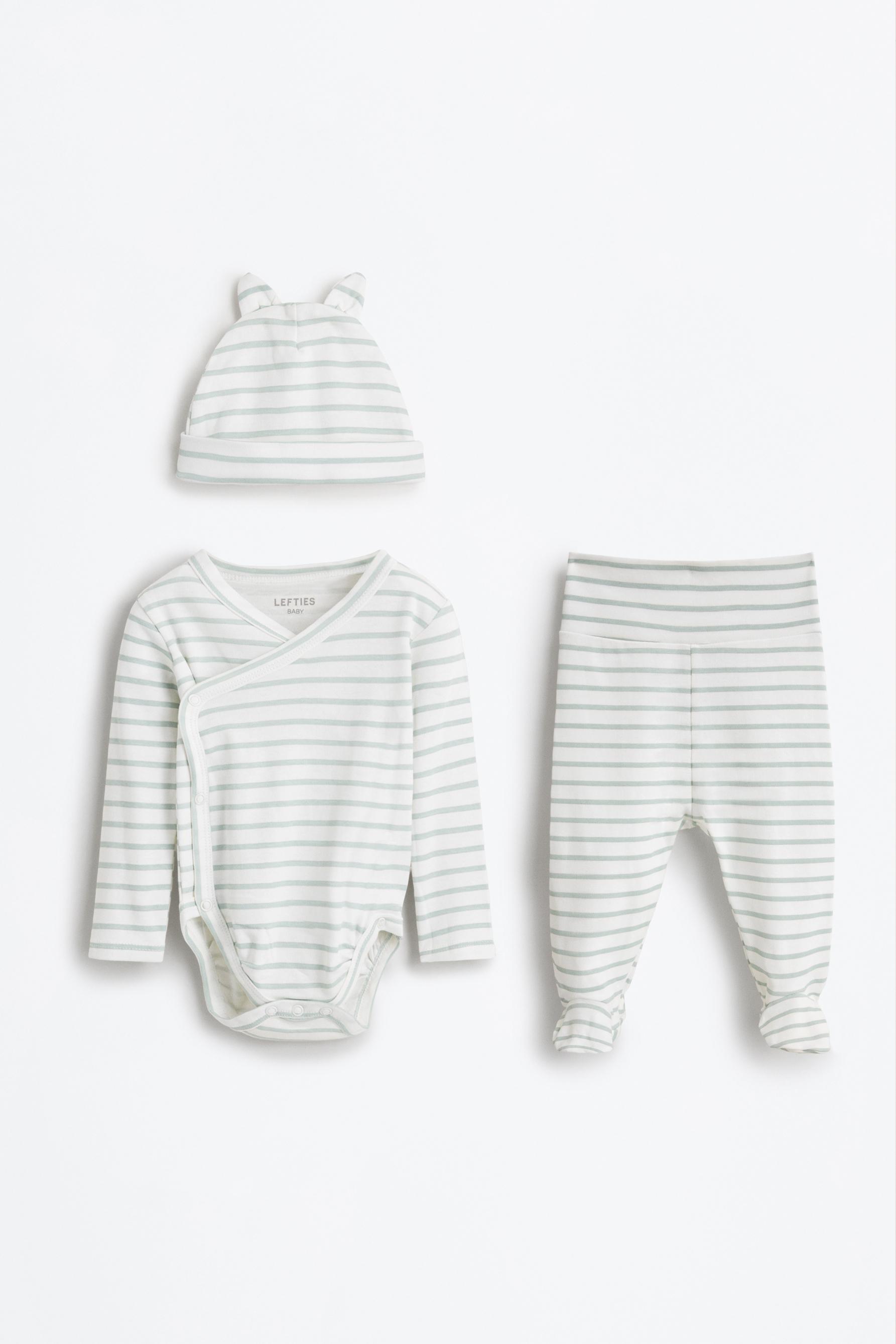 Conjunto de body, polaina y gorrito interlock