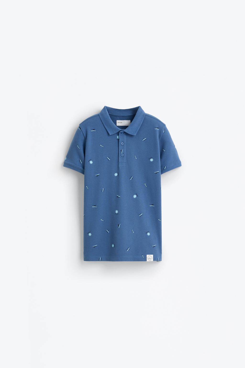 Printed polo shirt