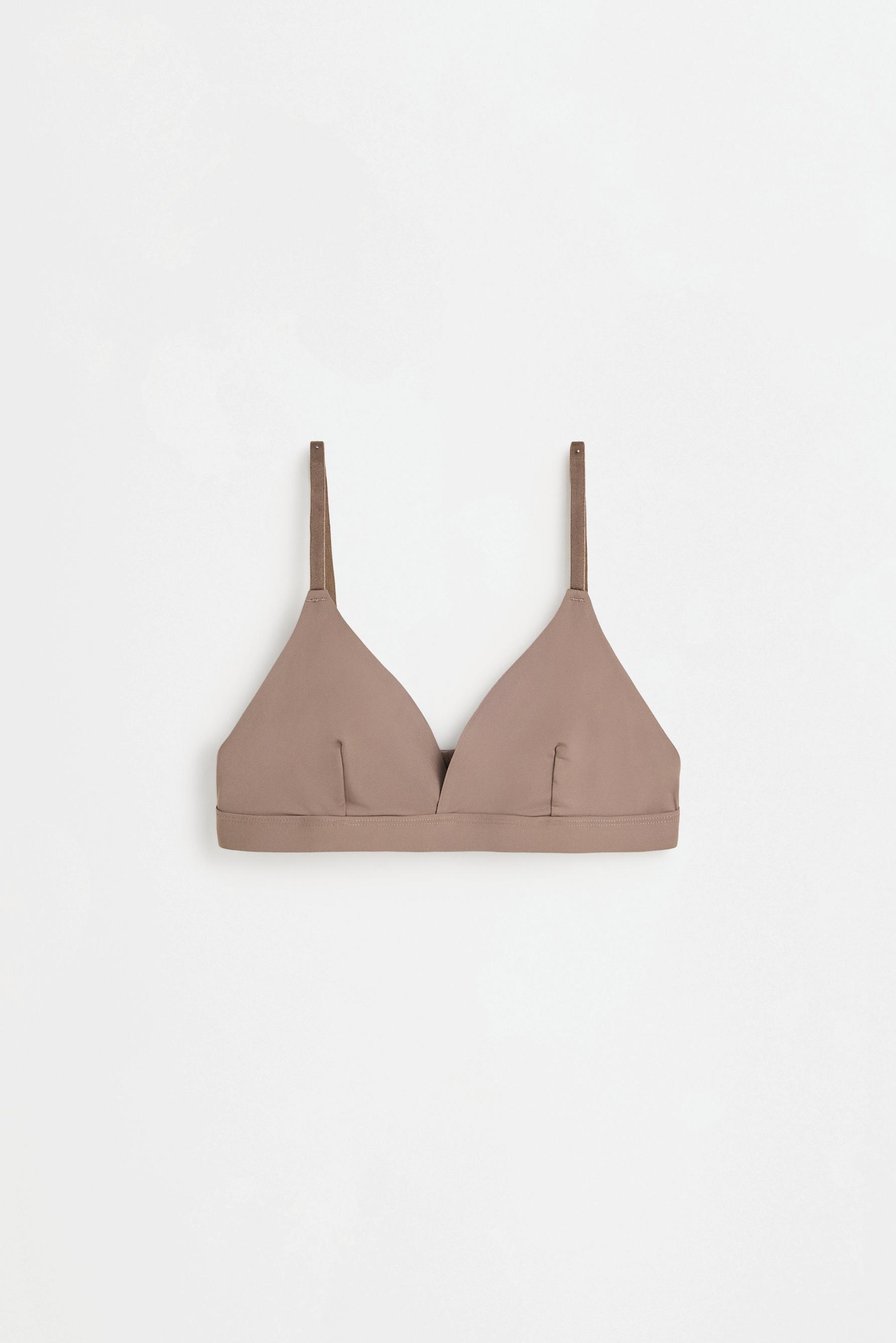 Microfibre triangle top bra pack — CHOCOLATE