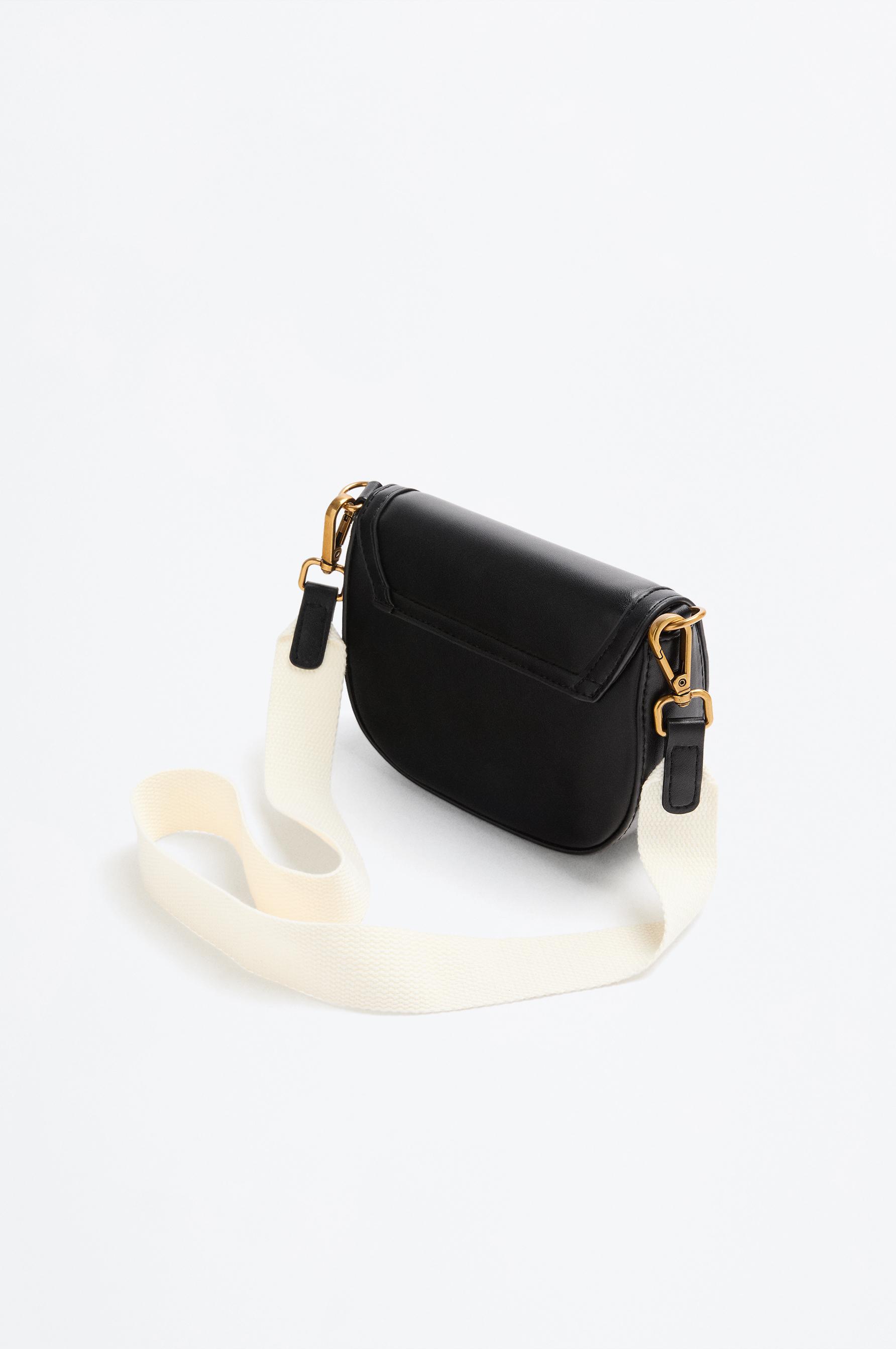 Flap crossbody bag — BLACK