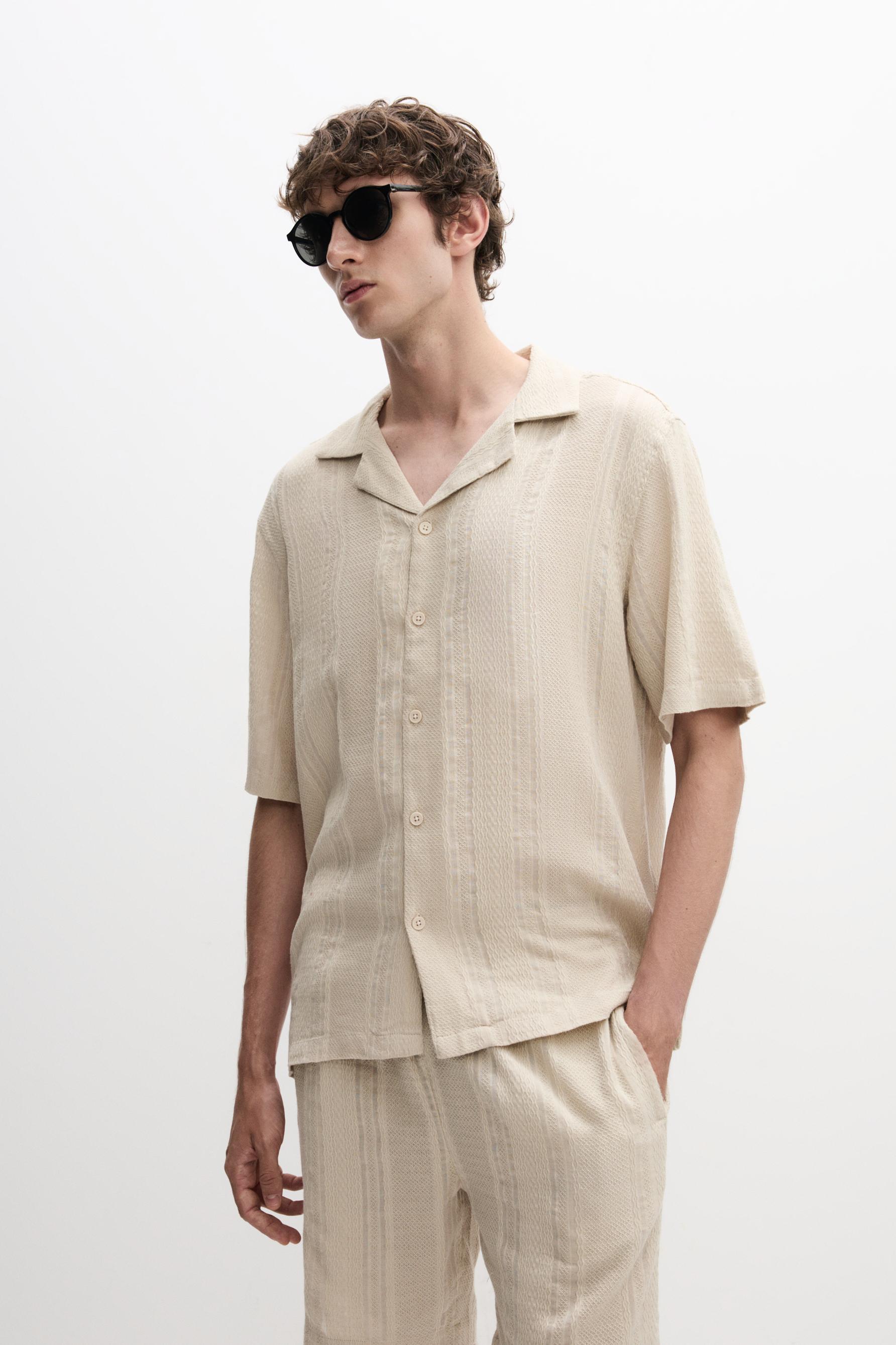 Camisa resort jacquard