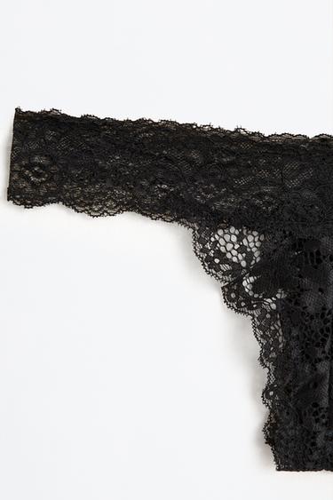Lace thong — BLACK 7