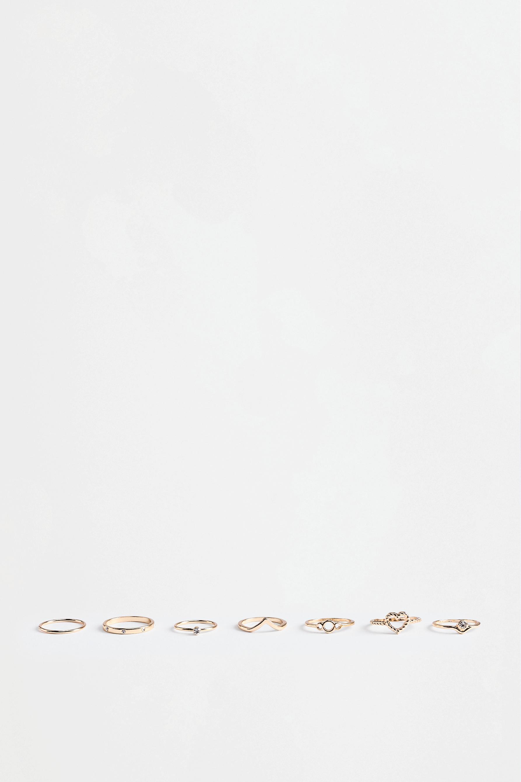 Assorted Rings (Pack of 7) — GOLD