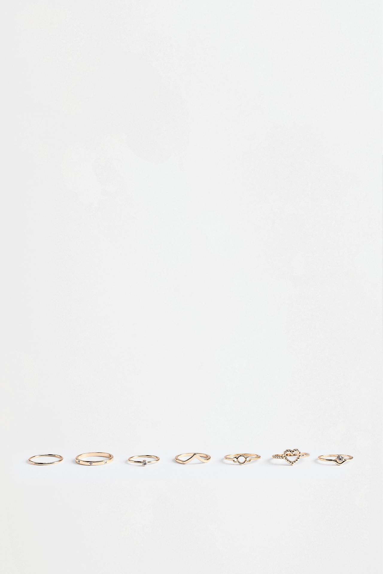 Assorted Rings (Pack of 7) — GOLD
