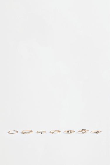 Assorted Rings (Pack of 7) — GOLD 3