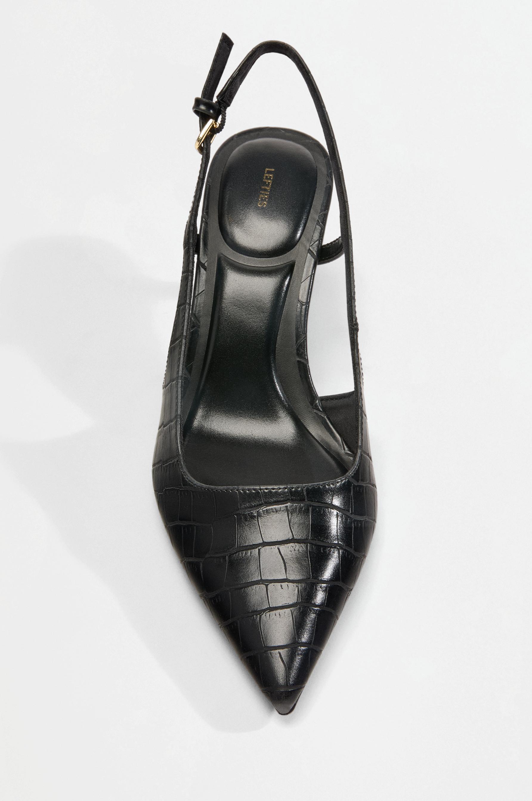 Slingback heels — BLACK