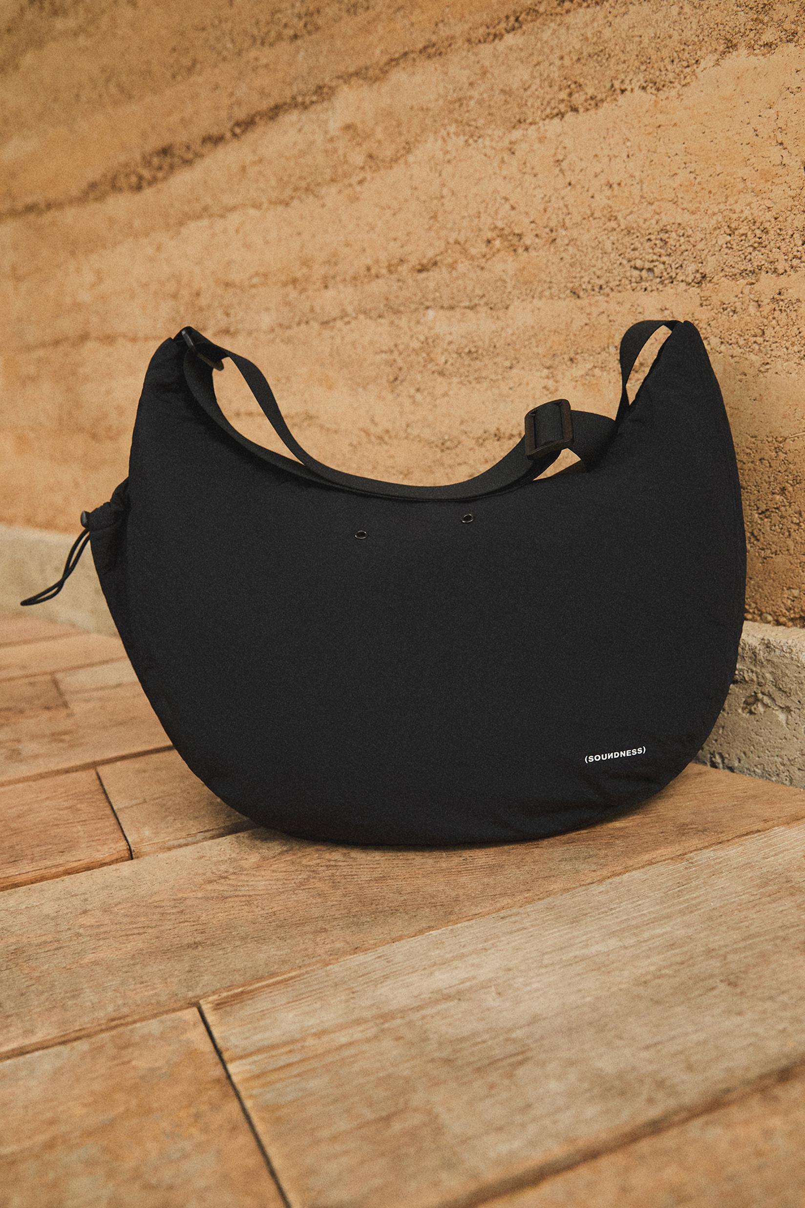 Soundness nylon crossbody bag — BLACK