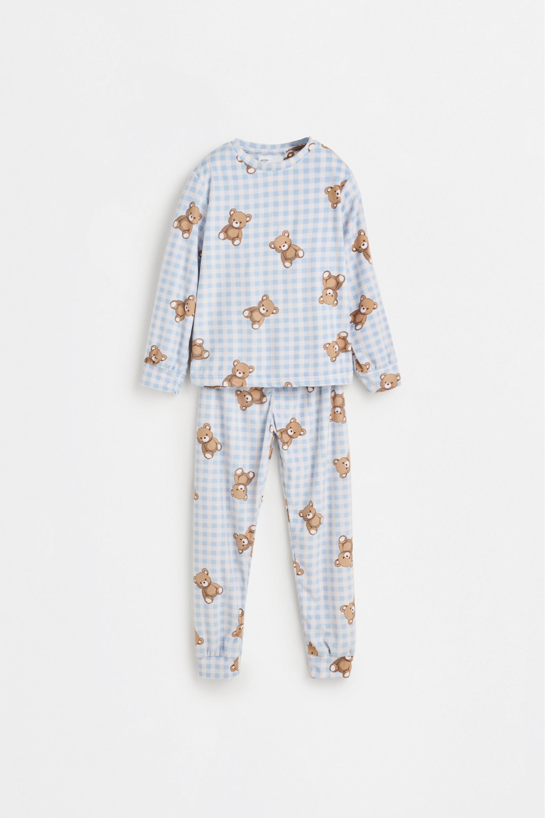 Velvet-feel star pyjamas — PALE BLUE