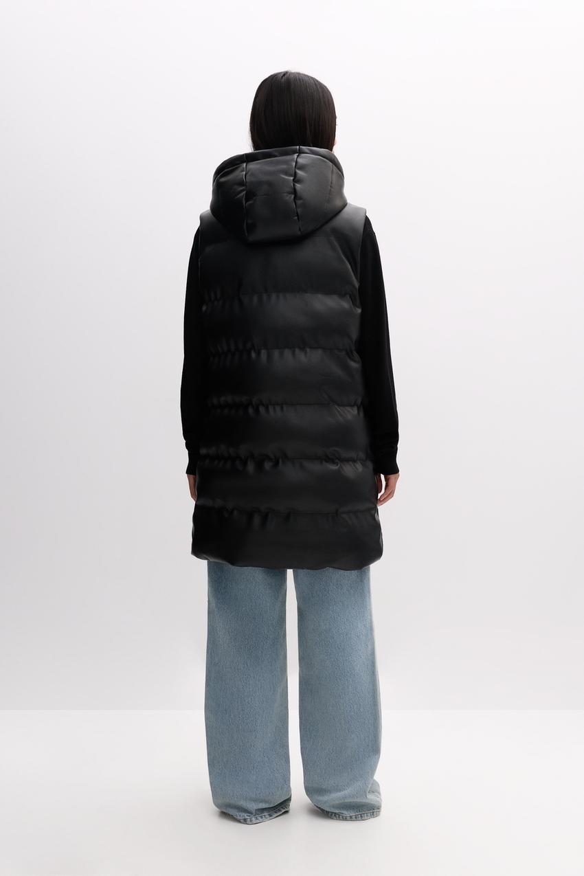 Chaleco largo acolchado efecto piel Abrigos Cazadoras ROPA