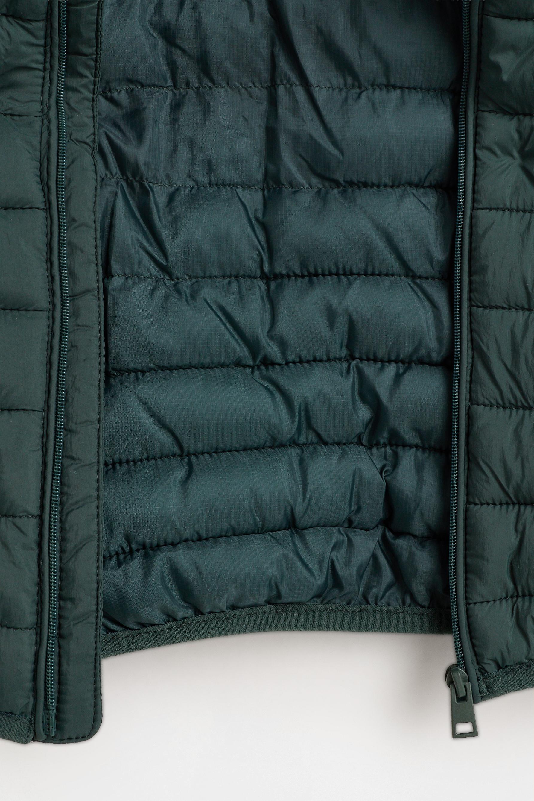 Lightweight hooded quilted jacket — TEAL GREEN
