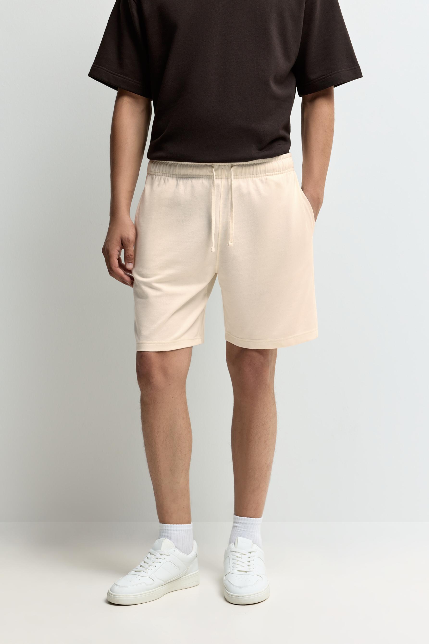 Basic tracksuit Bermuda shorts — ECRU