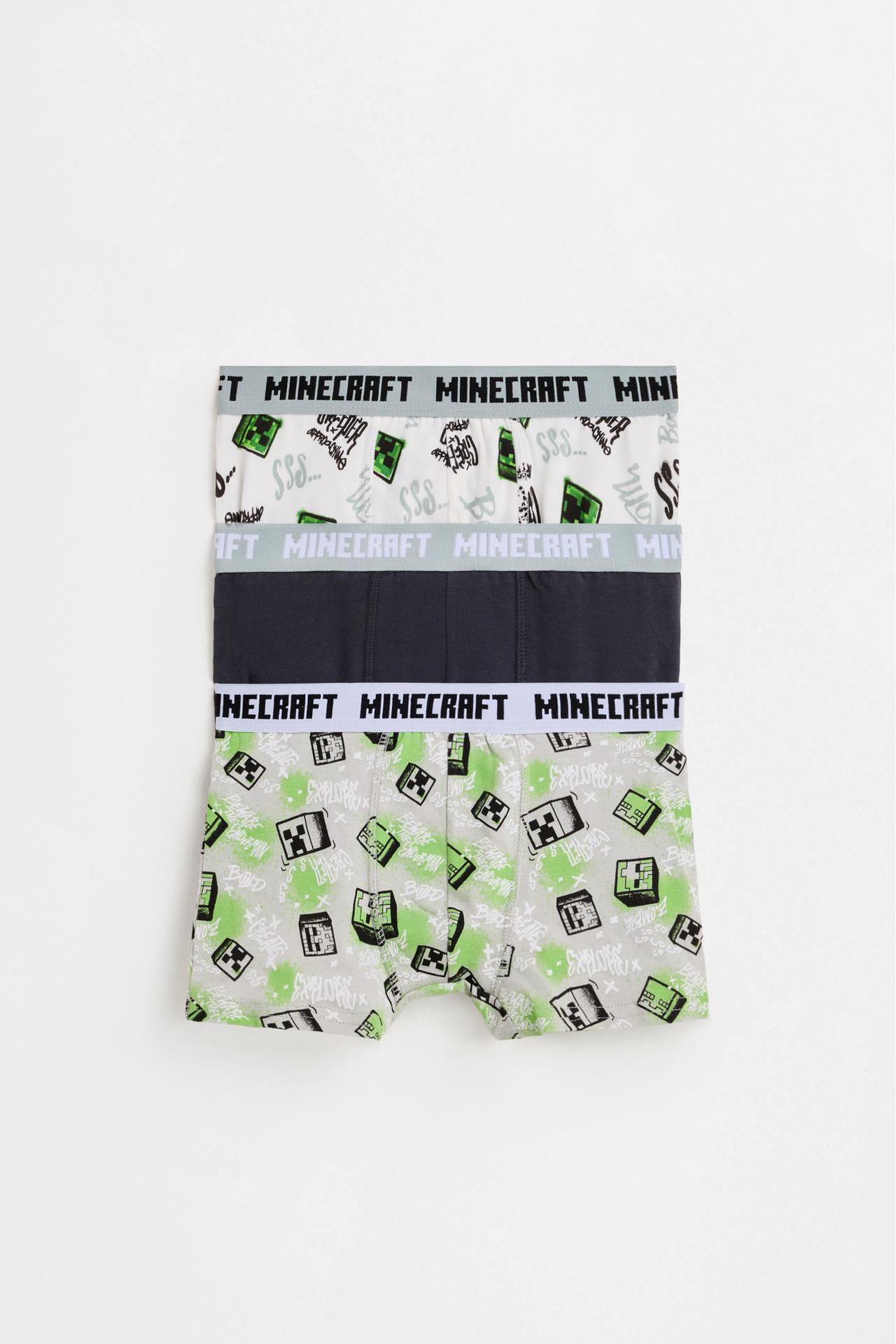 Minecraft Boxer Briefs (3-Pack) — GREYISH GREEN