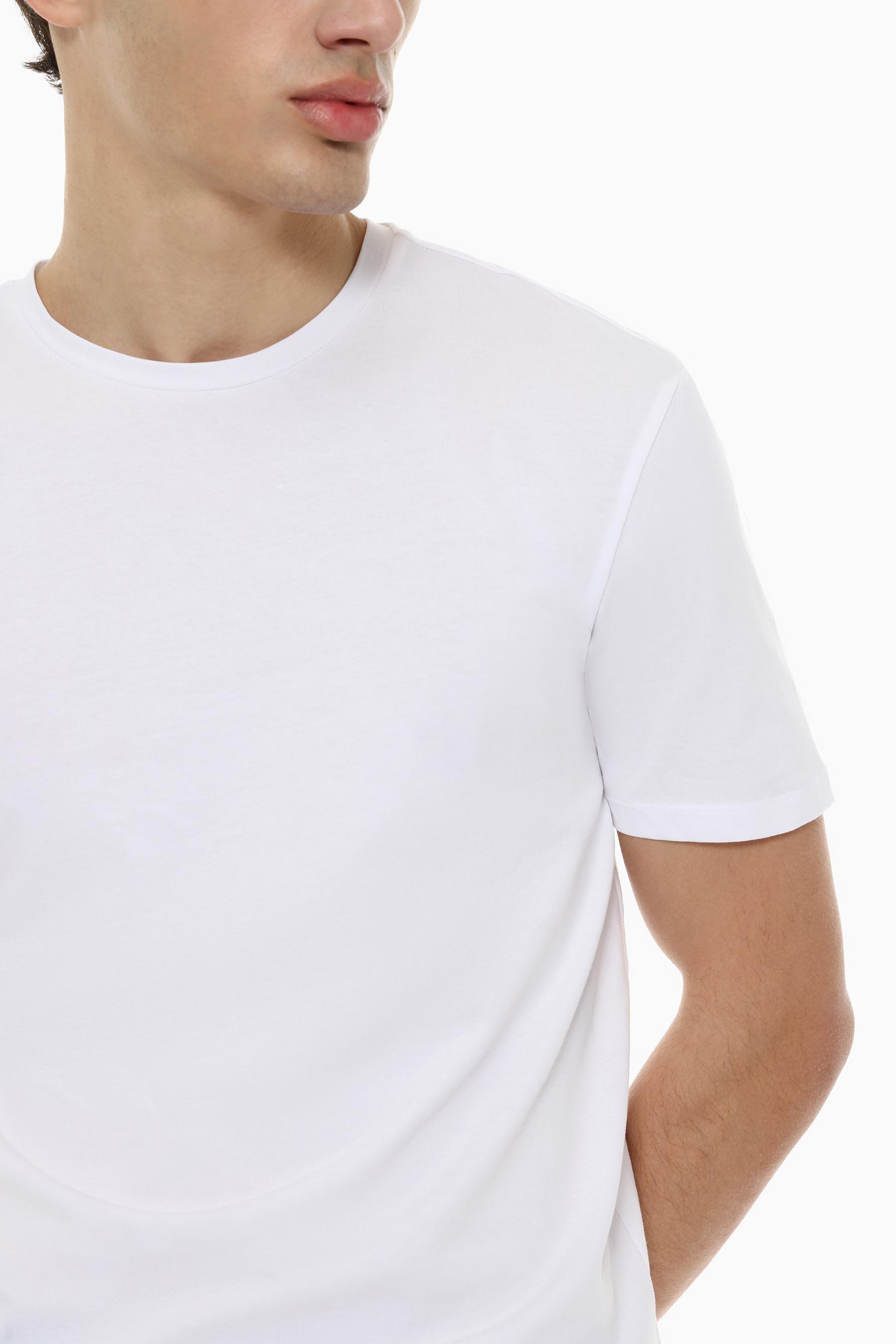Soft slim fit T-shirt — WHITE
