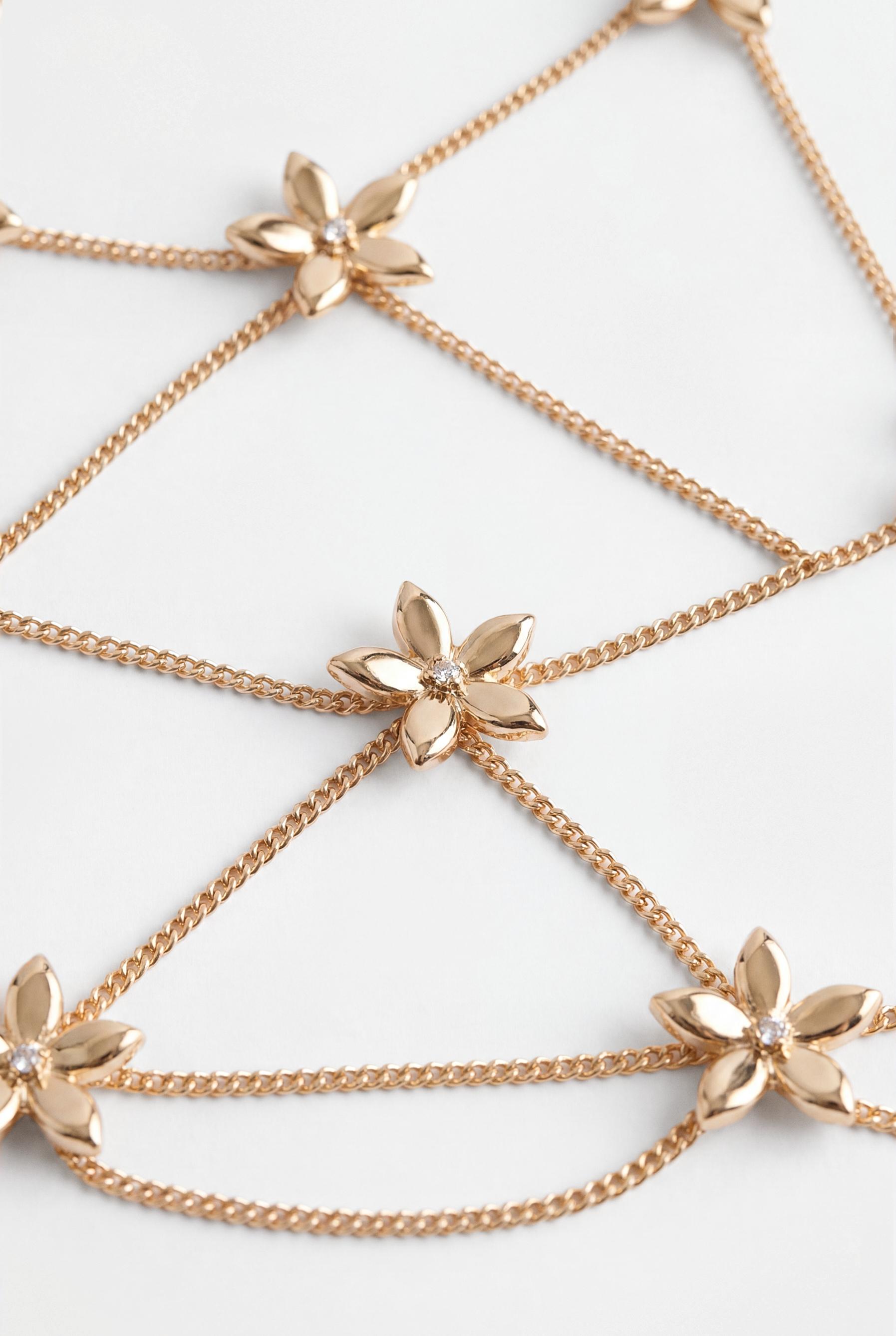 Floral chain headpiece — GOLD