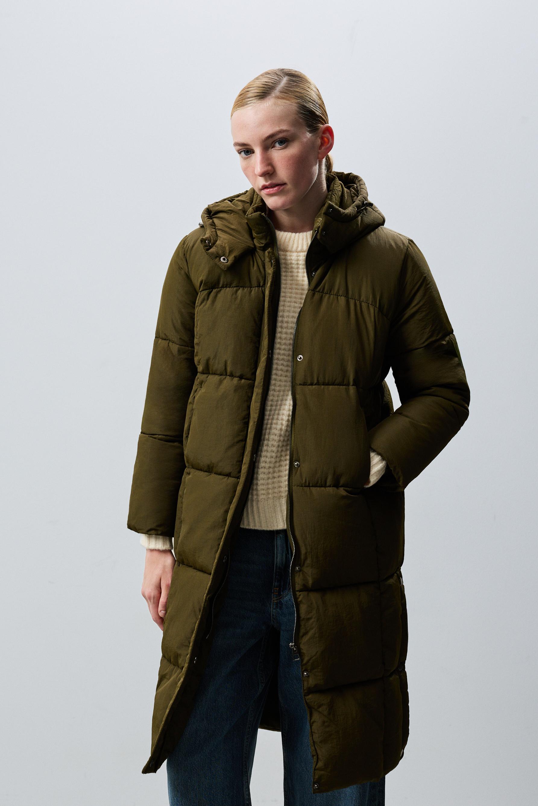 Abrigo largo acolchado