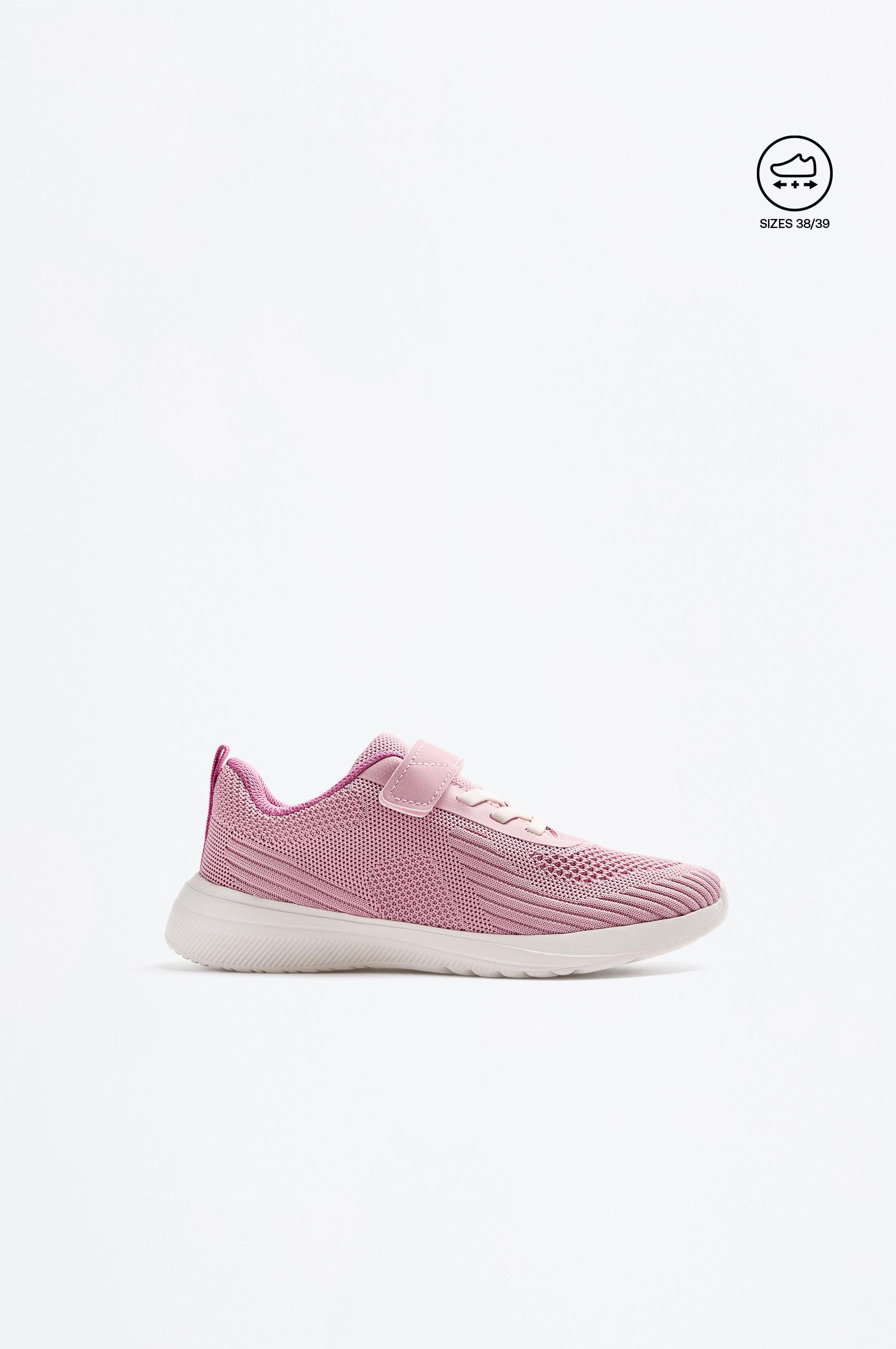 Woven sports shoe — PALE PINK
