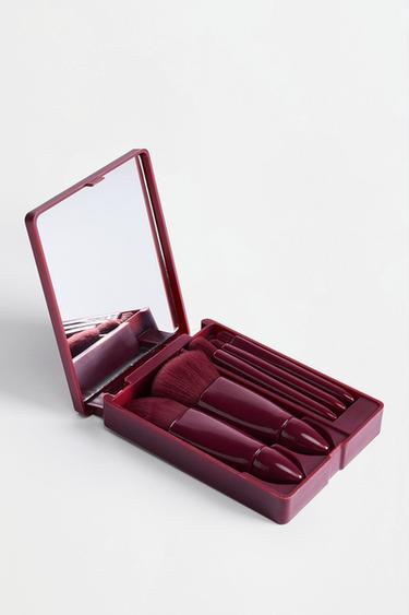 Travel Makeup Brush Set (5-Piece) — BURGUNDY 2