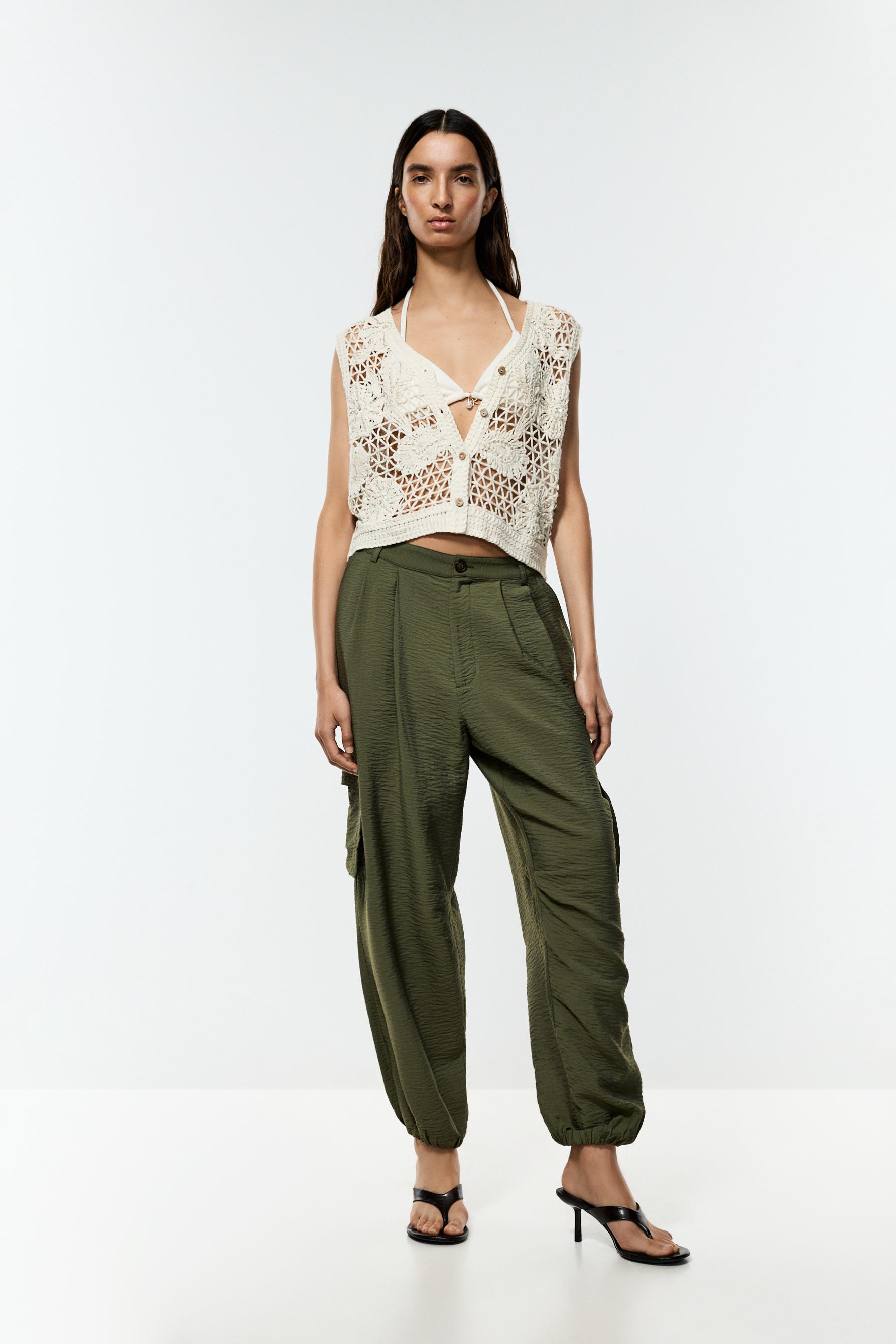 Rhinestone cutwork top — ECRU