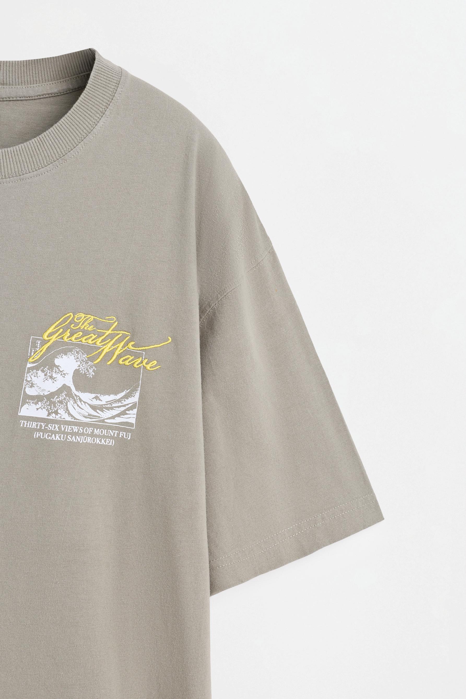 Waves Scala Faded-Effect T-Shirt — OLIVE GREEN