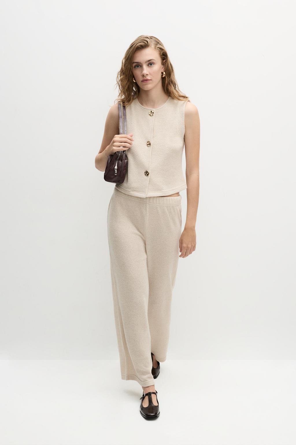 Bias cut trousers