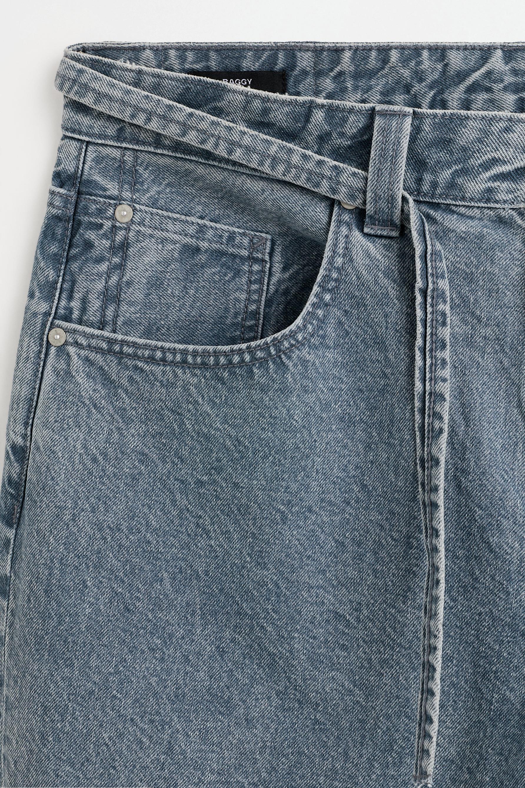 Baggy denim Bermuda shorts — PASTEL BLUE