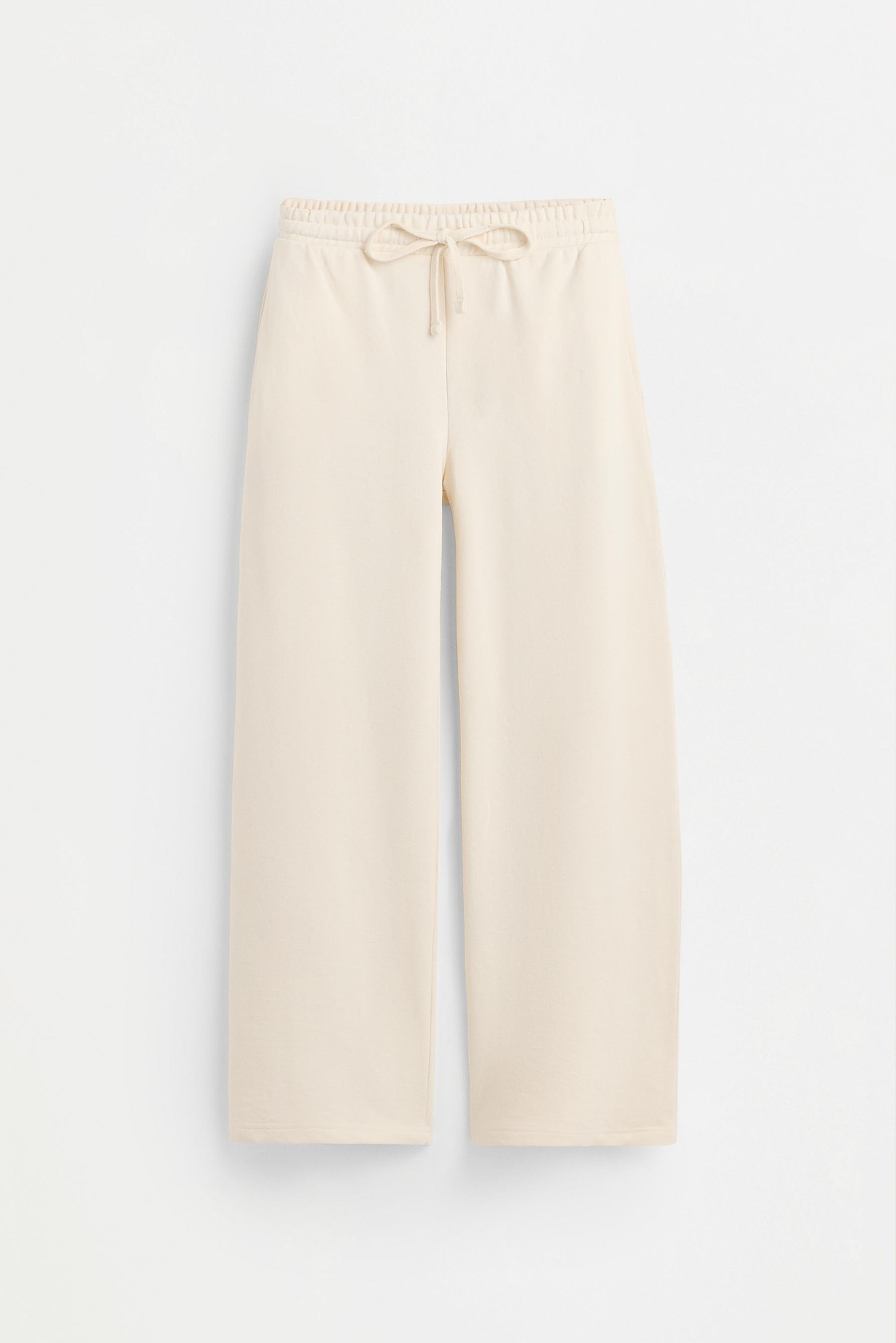 Wide-leg tracksuit bottoms — ECRU