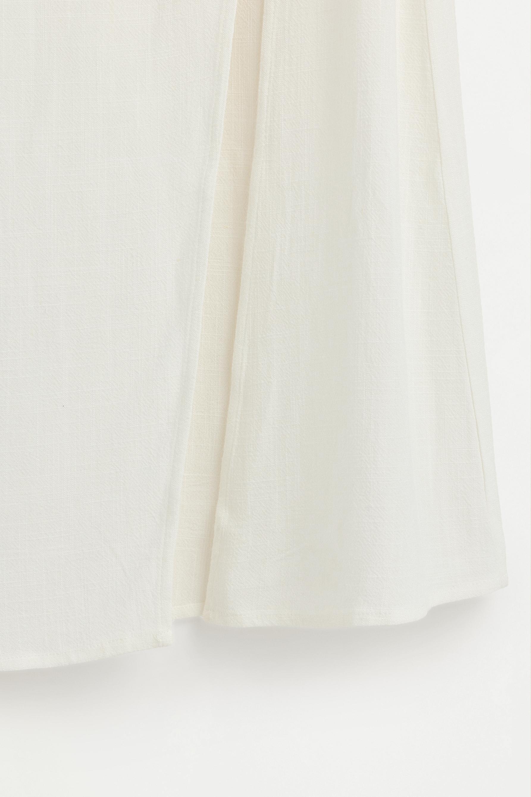 Rustic midi skirt — WHITE