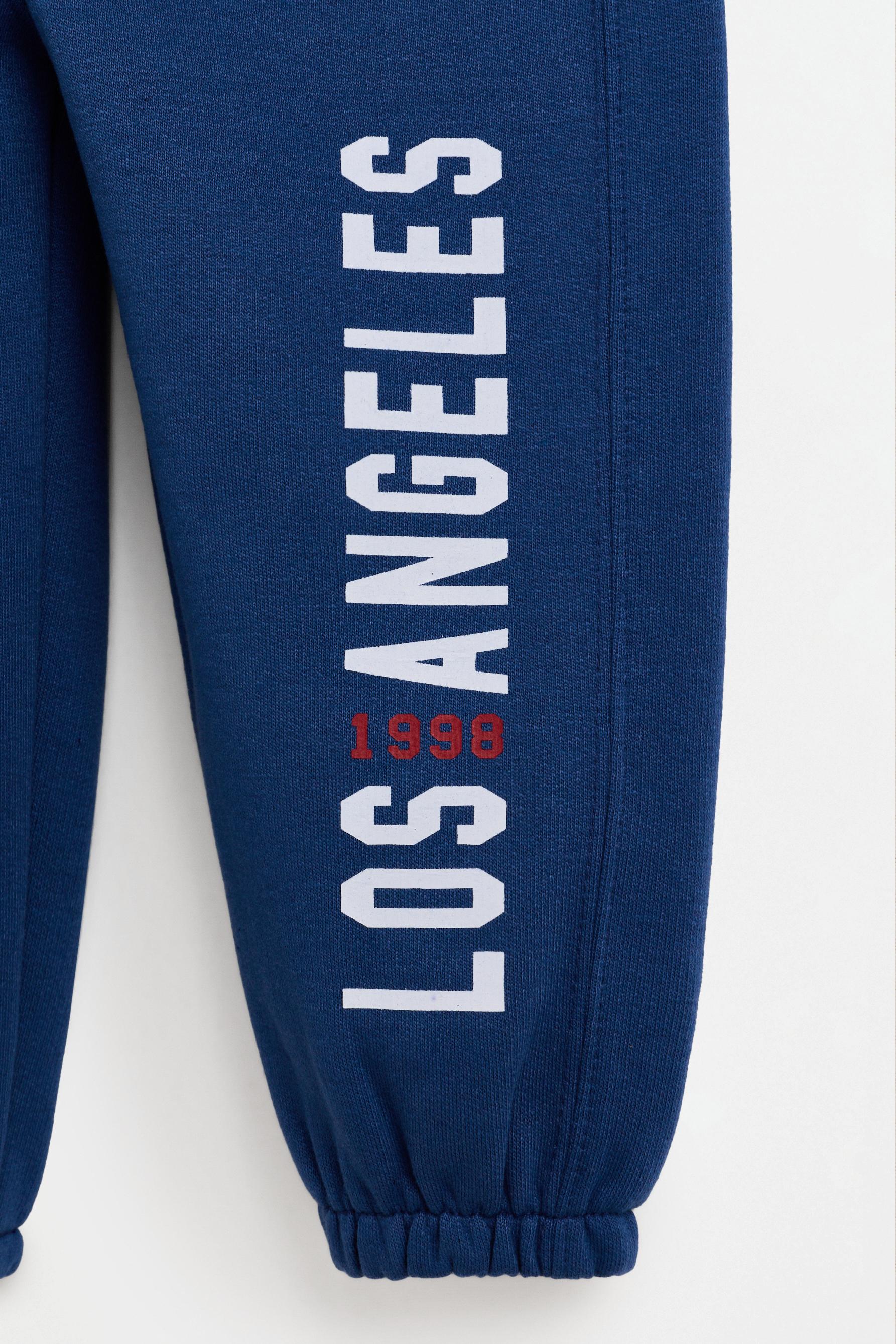 Pack of 2 printed relaxed joggers — BLUE